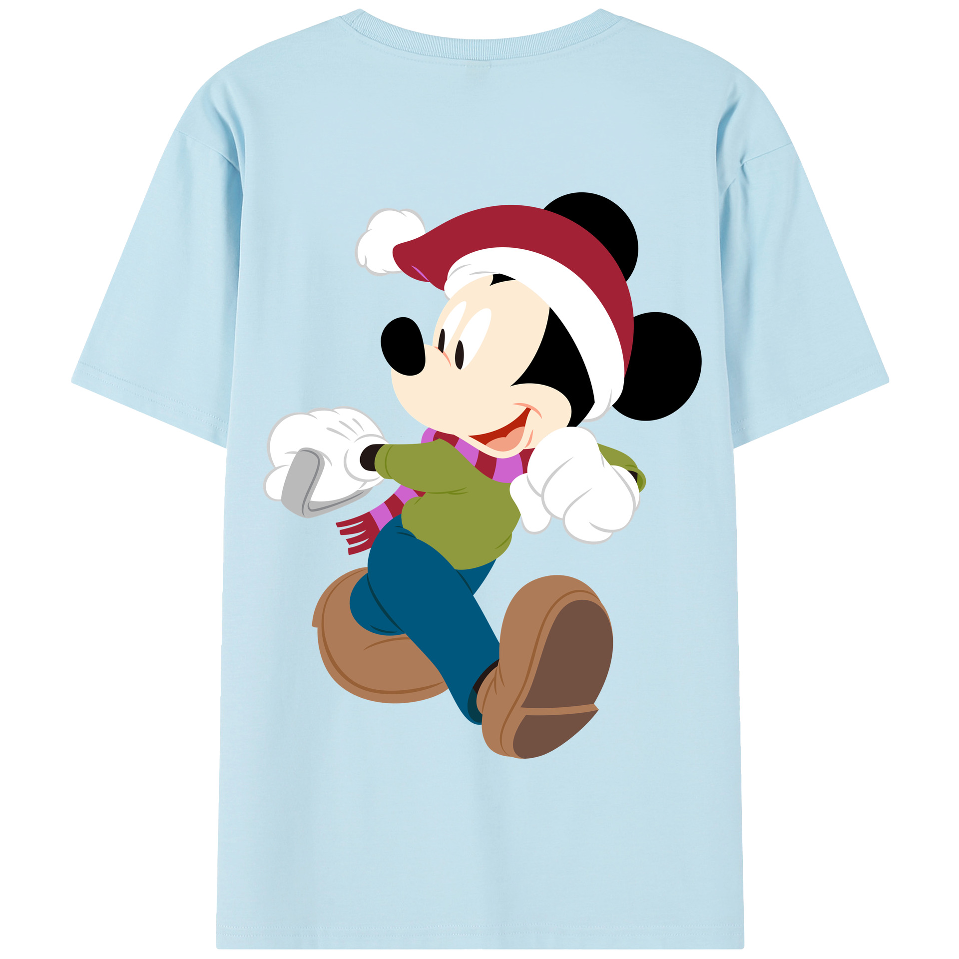 （画像用） ミッキーマウス Mickey Mouse 綿100％半袖Tシャツ（背面プリント）